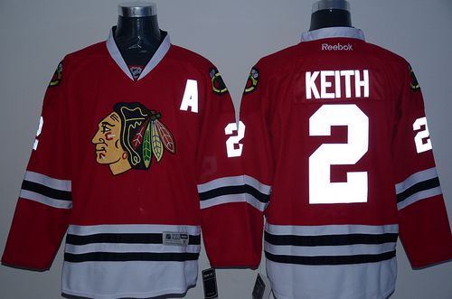 Blackhawks #2 Duncan Keith Red Reflective Version Stitched NHL Jersey - Click Image to Close